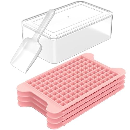 Mini Ice Cube Tray for Freezer: FDDBI Small Ice Trays for Freezer with Bin - 117×4PCS Easy Release Nugget Ice Tray - Crushed Ice Tray with Container - Image 1