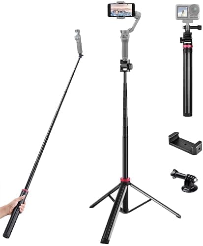 80'' Osmo-Mobile Floor Tripod-Stand Holder for DJI Osmo Mobile 8 SE 7P 7 6 5 4 / Osmo-Pocket 4 3 2 1 / Osmo Action 6 5 pro 4 3 2 1 - Image 1