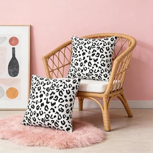JynxtoyZeal Housses d'oreiller À Motif Léopard, 2pcs Housses de Coussin carrées décoratives Modernes, pour Canapé Maison Salon Chambre Décoration- 45x 45cm thumbnail 8