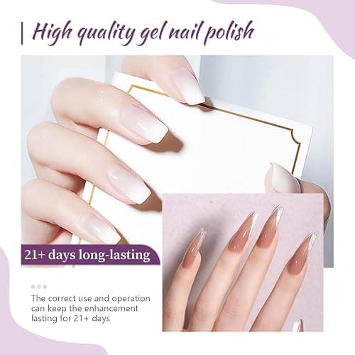 JODSONE 60 PCS Gel Nail Polish Kit with U V Light Base and Matte Glossy Top Coat Nail Gel Polish Soak off Manicure Accessory Tools Suitable for All Seasons thumbnail 4
