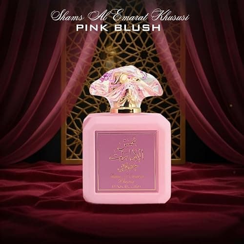 Ard al Zaafaran Pink Blush Shams Al Emarat Khususi, Marshmallow Blush Perfume For Women, Eau de Parfum - 100 ML (3.4 OZ) Romantic & Sweet Arabian Perfume - A Captivating Scent wrapped in Pink Bottle thumbnail 8