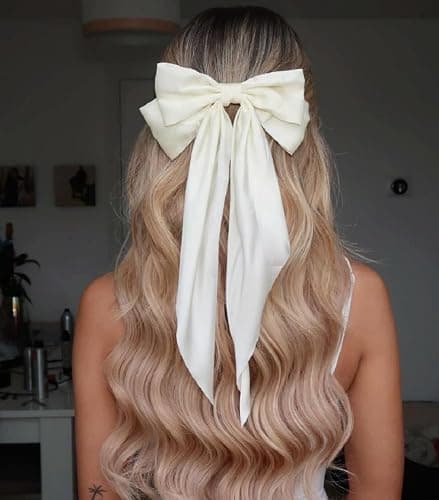 Hair Bows for Women Girls 8 PCS Hair Ribbon Bow Hair Clips with Long Tails Vintage Hair Accessories for Women thumbnail 3