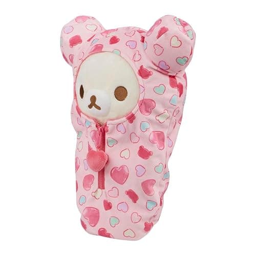 San-X Original Rilakkuma Hearts Sleeping Bag Plush - 15" Korilakkuma thumbnail 2