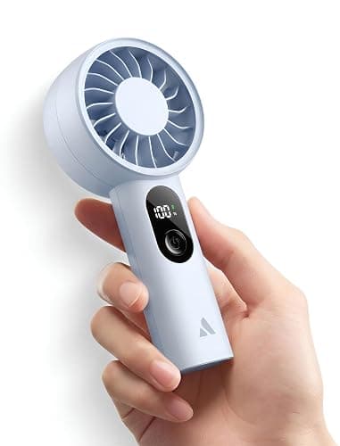 Aecooly Mighty Portable Fan, Powerful Handheld Fan, USB Rechargeable [10H Max Cooling Time], Mini Personal Battery Powered, Pocket for Travel, Summer, Gifts for Women, Girls -Blue - Image 1