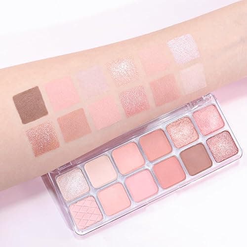 AMY'S DIARY 12Color Light Pink Purple Eyeshadow Palette, Long-Lasting, and Highly Pigmented. Elevate Your Eye Makeup– Unleash Your Unique Style (07#) thumbnail 5