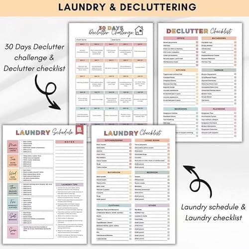 ADHD Cleaning Planner for Adults - Undated Daily Weekly Monthly Schedule & Checklist - Household Chores Organizer Journal thumbnail 4
