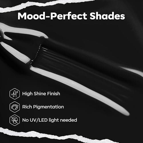 modelones Nail Polish, 15 ml Classic Black Nail Polish Quick Dry Nail Strengthener Long Last Shine Fingernail Toe Nail Art DIY Home Travel Manicure Gift for Women Girls 0.5 Fl Oz thumbnail 7