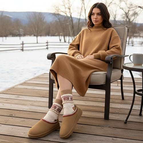 CUSHIONAIRE Keto Womens Slippers Slip-On Suede Mule Slipper - Cozy & Stylish, Memory Foam & Faux Fur Lining, Wide Widths Available thumbnail 8