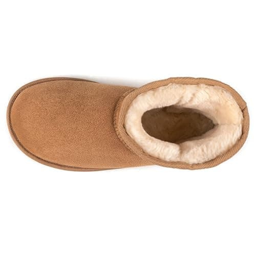 Zizor Women's Cozy Short Bootie Slippers, Winter Warm Hard Bottom House Shoes with Fuzzy Lining thumbnail 5