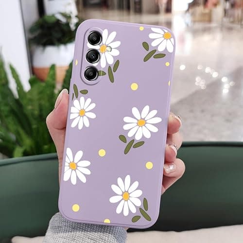 LEECG for Samsung Galaxy A16 5G Case Slim Soft Liquid Silicone Protective Phone Cover for Samsung A16 5G 6.7 inch, Daisy Purple thumbnail 3