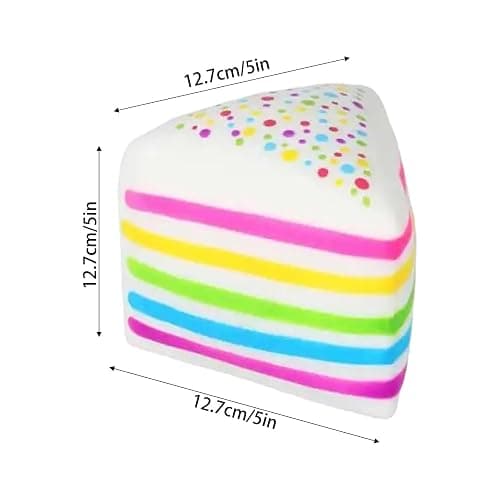 Rainbow Cake Squishies Slow Rising Cake Squeeze Squishy Giant Fidget Fuzz Ball Relaxing Sensory Stress for Anxiety Relief Party Favors Colorful(Style B) thumbnail 3