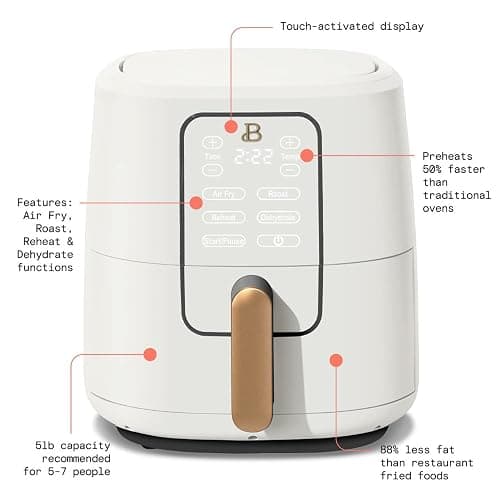 Quart Touchscreen Air Fryer, White Icing by Drew Barrymore thumbnail 6
