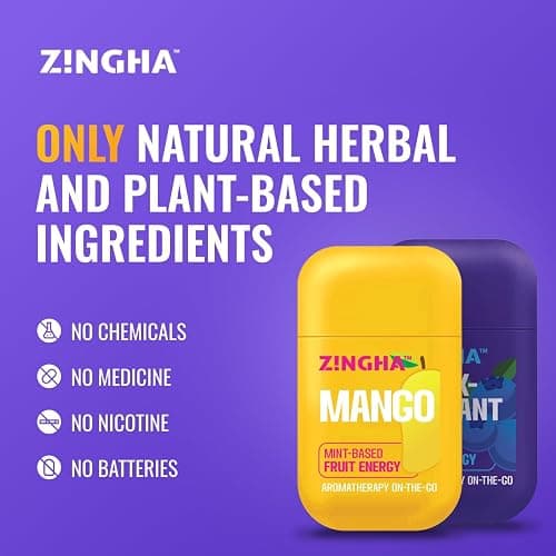 Z!NGHA Dual Nasal Inhaler Stick - Peppermint, Eucalyptus, and Lavender Essential Oil Blend for Focus and Refreshing Aromatherapy, 4 Pack thumbnail 3