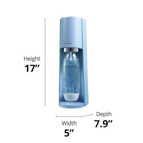 SodaStream Terra Sparkling Water Maker (Misty Blue) with CO2, DWS Bottle and Bubly Drop thumbnail 3