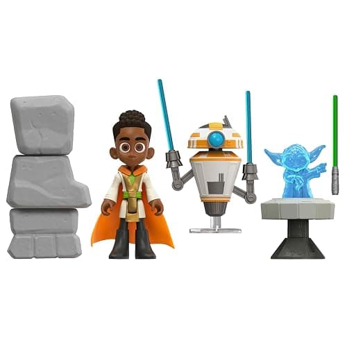 Star Wars: Young Jedi Adventures Tenoo Jedi Temple, 20-Inch-Tall Playset with Lights & Sounds, 2 Action Figures, Preschool Toys for 3 Year Old Boys & Girls & Up thumbnail 10