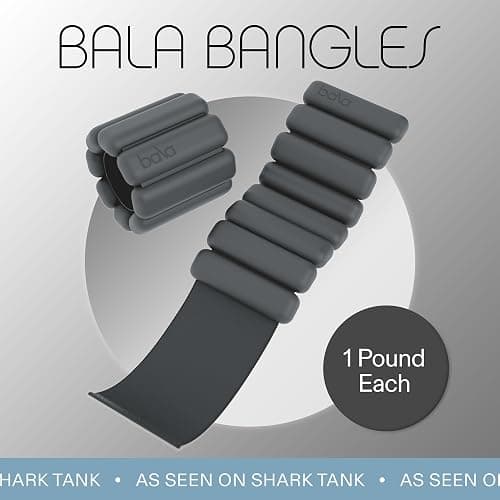 Bala Bangles Wrist & Ankle Weights for Women & Men - Adjustable Silicone Weighted Bracelet Set for Gym, Yoga, Pilates, Cardio & Strength Training - Wearable Arm & Leg Workout Weights thumbnail 2