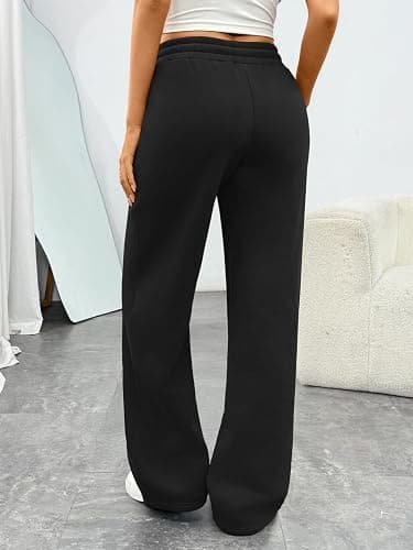 Trendy Queen Womens Sweatpants Baggy Wide Leg Barrel Pants Lounge Comfy Palazzo Joggers with Pockets thumbnail 4