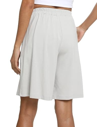 GYS Women's Bamboo Viscose Cooling Pajama Shorts | Moisture wicking, Breathable, Tagless, Super soft, Soft stretch, Elastic Waist, 2 pockets, for hot flashes & summer sleep thumbnail 2