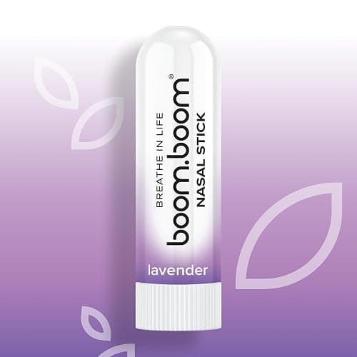 BoomBoom Nasal Stick | Vapor Flow Technology | Cool Refreshing Sensation | Natural Mood Boost | Simple Ingredients | Essential Oils + Menthol Inhaler (Lavender) thumbnail 5
