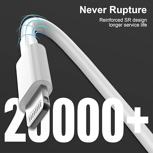 2pack 6ft iPhone Charger, [Apple MFi Certified] Long iPhone Charger Cord 6 ft, Apple Lightning to USB Cable, 6 Foot Fast Charging Cords for iPhone Charger 14/13/12/11/13 Pro/13 Max/X/XS/XR/XS thumbnail 5