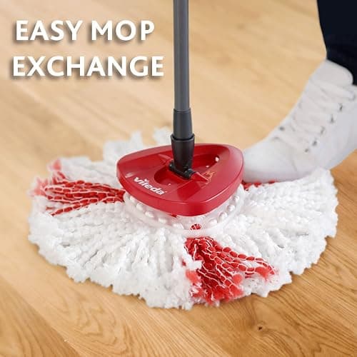 Vileda Turbo 2in1 Spin Mop & Bucket Set with Foot Pedal | Telescopic Handle (Up to 123cm) & 2in1 Microfibre Mop Head | Deep Cleaning, Removes 99% of Dirt with Water | Eco‑Friendly Amazon Packaging thumbnail 6