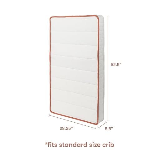 babyletto Avocado Baby Crib Mattress - GOTS, Made Safe, GREENGUARD Gold Certified - Dual Sided Infant & Toddler Mattress - Flippable & Breathable - ‎52 x 28.25 x 5.5 Inches for Standard Size Crib thumbnail 2