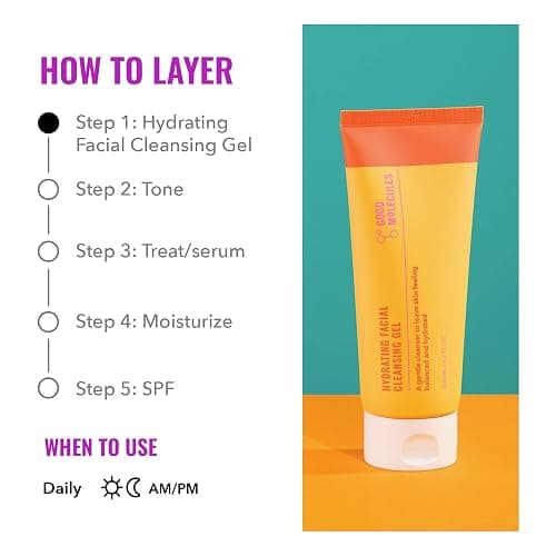 Good Molecules Hydrating Facial Cleansing Gel - Face Wash with Rosewater and Pineapple Extracts to Brighten, Cleanse, and Moisturize - Facial Cleanser, Skin Care thumbnail 4