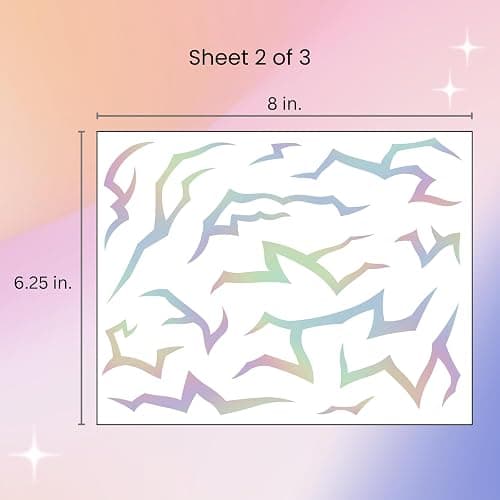 Iridescent Pattern Temporary Tattoos | Holographic Demon Energy Pattern | Metallic Hunter Cosplay | Fake Tat Stickers | Kpop Birthday Party, RPD, Halloween thumbnail 7