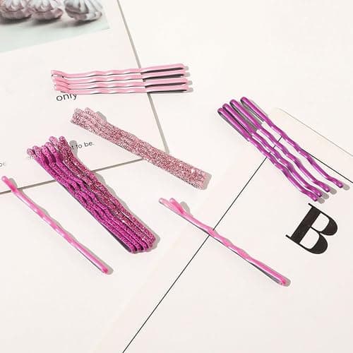 96PCS Colorful Fancy Hair Clips for Women Metal Glitter Bobby Pins Shiny Decorative Girls Hair Accessories for Thick Hair Bling Hairpins Hair Barrettes for Daily Wearing (Pink+Blue+Brown+Black) thumbnail 3
