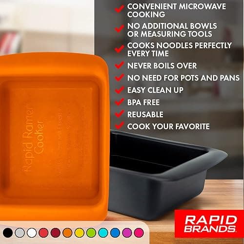 Rapid Ramen Cooker | Microwavable Cookware for Instant Ramen | BPA Free and Dishwasher Safe | Perfect for Dorm, Small Kitchen or Office | Pink, 1-Pack thumbnail 7