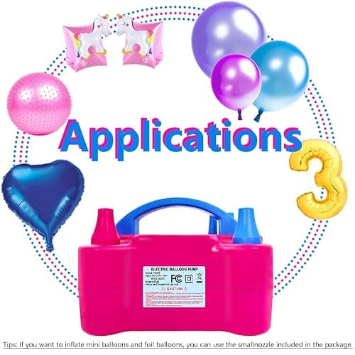 YEPVIE Electric Balloon Pump, Portable 2 Modes Balloon Blower Machine with 14 Balloon Arch Kits, Air Pump for Balloon, Balloon Inflator for Party Decoration thumbnail 7