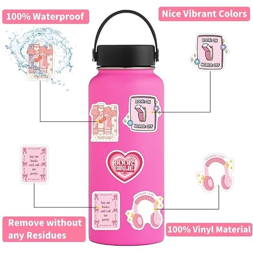 120Pcs Pink Book Stickers, Booktok Reading for Kindle Stickers, Aesthetic Kindle, Book Gifts foiTeens and Adults Women, Girls thumbnail 5