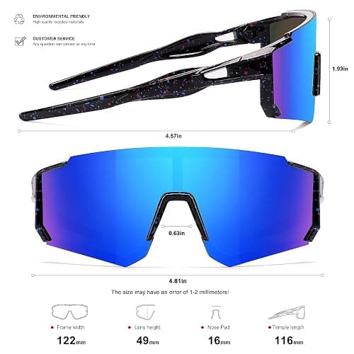 SEKKAF Youth Baseball Sunglasses Kids Sports Sunglasses for Boys Girls Softball Cycling Glasses UV400 Protection thumbnail 4