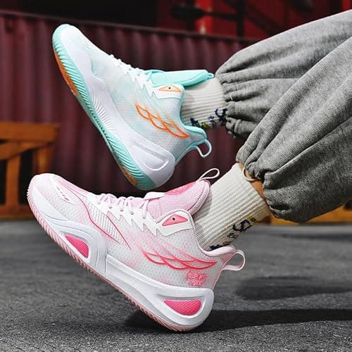 Bacury Womens Mens Basketball Shoes Breathable Non Slip Fashion Sneakers Comfortable Unisex-Adult Outdoor Sport Shoe thumbnail 5