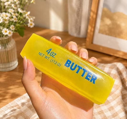 Coconut Oil Butter Squishy Toy, Butter Stick Stress Relief Squeeze Toy, Non-Rebound Moldable Sensory Fidget Toy, Soft Jelly Squishy Desk Toy for Teens Adults thumbnail 7