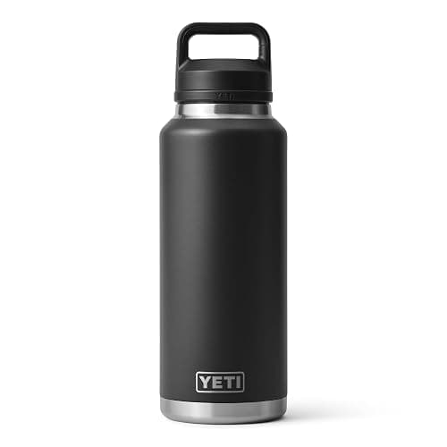YETI Rambler 46 oz Bottle, Leakproof, Vacuum Insulated, Stainless Steel with Chug Cap, Black - Image 1