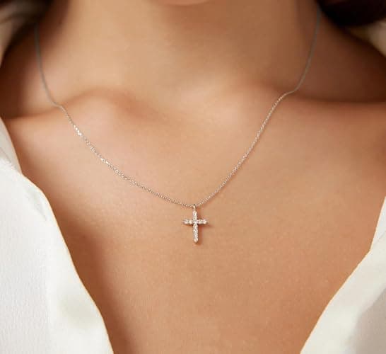 Fesciory Cross Necklace for Women, 14K Gold Plated Cross Pendant Dainty Layered Chain Necklace Jewelry Gifts thumbnail 6