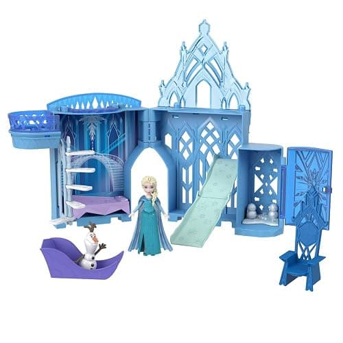 Mattel Disney Princess Toys, Storytime Stackers Elsa Ice Palace, Stackable Castle Doll House with Small Doll & 8 Pieces, Inspired by The Disney Frozen Movies - Image 1