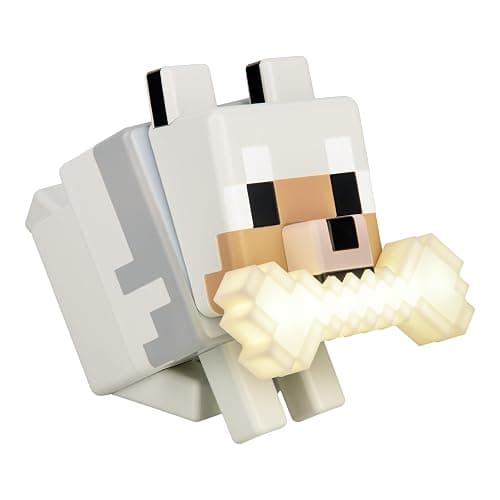Paladone Minecraft Wolf GloBuddies 3D Colour Changing Light, Officially Licensed LED Night Lamp, Tap to Change Colour, Gaming Merchandise, Battery Powered - Image 1