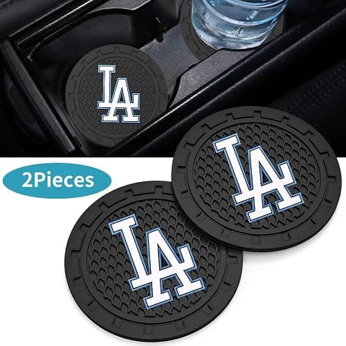 Silicone Dodgers Car Cup Holder Coasters,Baseball Fans Car Coasters for LA Dodgers Fans, Non-Slip Universal Fit Cup Holder Insert thumbnail 2