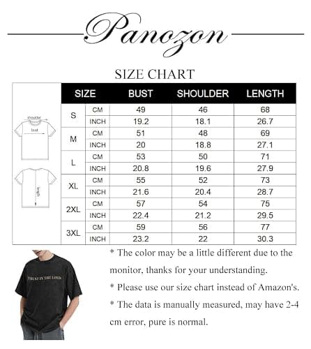 PANOZON Trust in The Lord Tshirts Christian Faith Jesus Religious God Tops Man Woman Shirts Y2K Short Sleeve thumbnail 2