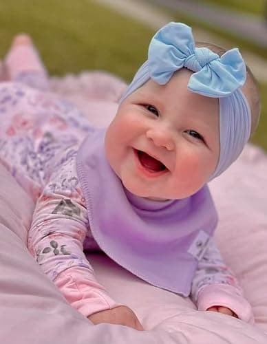 Diaper Squad 10-Pack Organic Cotton Baby Bibs for Baby Boy, Girl | Soft & Absorbent, Adjustable for 0-36 Months, for Drooling and Teething, 6-Layer thumbnail 5