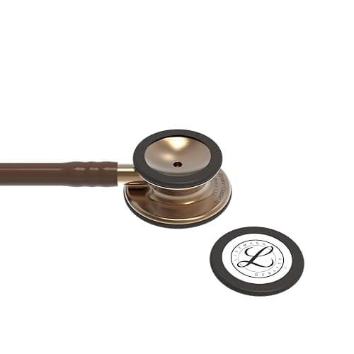 3M Littmann Classic III Monitoring Stethoscope, 5809, More Than 2X as Loud, Weighs Less, Stainless Steel Copper-Finish Chestpiece, 27" Chocolate Tube, Copper Stem and Headset thumbnail 3