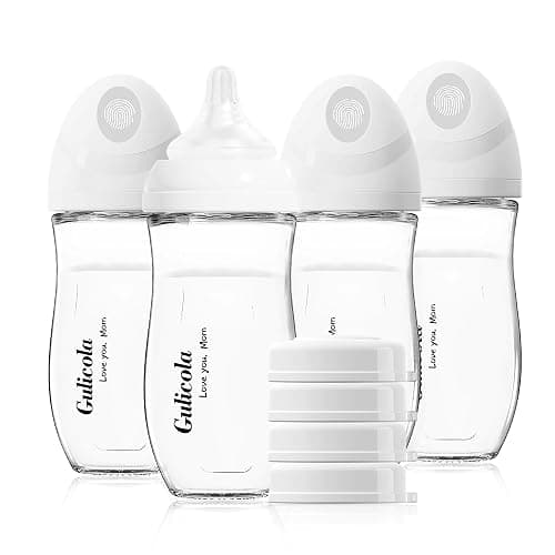 Gulicola Glass Baby Bottle 8 oz, Anti-Colic - Image 1