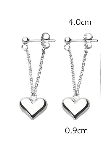 Heart Dangle Earrings for Women – Trendy Asymmetrical Drop Earrings in Gold, Silver or Rose Gold – Mismatched Statement Jewelry for Gifts & Parties thumbnail 5
