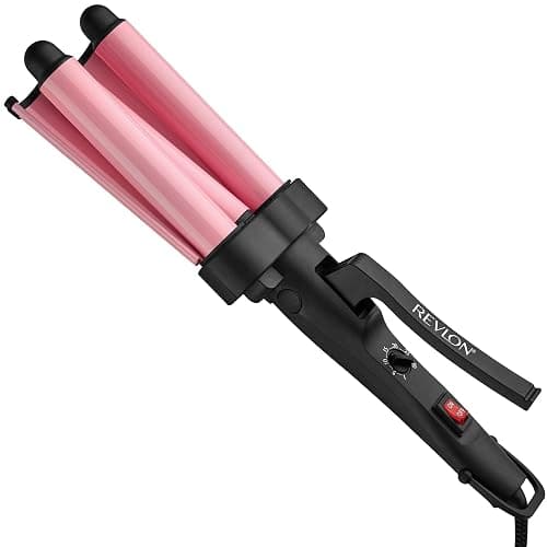 Revlon 3 Barrel Jumbo Hair Waver | Long-Lasting, Natural Looking Waves, (Pink) - Image 1