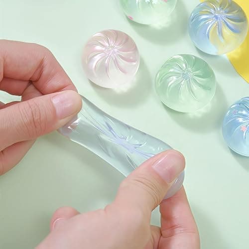 Xinbalove Mini Glitter Dumpling Squishy, Sensory Stress Squishy Dumpling Hand Toys, Soft Dumplings Squeeze Dough Ball for Stress Relief, Classroom Prizes, Calming Adults Fidget Toys 4 Pack thumbnail 4