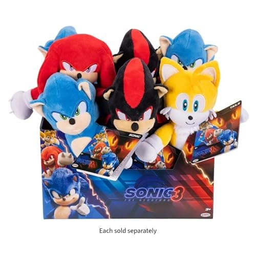 Sonic the Hedgehog 3 Movie Shadow Plush 9-Inch Stuffed Toy Figure - Officially Licensed Sonic 3 Movie thumbnail 6