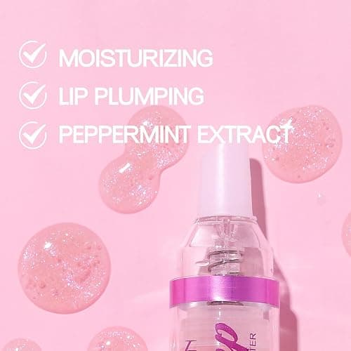 Erinde Lip Plumper Gloss, Natural Spicy Lip Plumping Booster, Ultra-Hydrating & Nourishing Plump Lip Plumper, Glossy Finish Fuller Lip Plumping Oil for Women Girls, 01# thumbnail 5