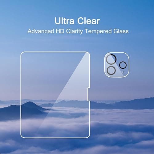 Ailun 2 Pack Screen Protector for iPad Pro 13 Inch 2025/2024 [8th/7th Generation,M5/M4] + 2 Pack Camera Lens Protector,Tempered Glass Case Friendly, Face ID Apple Pencil Compatible 4 Pack thumbnail 3